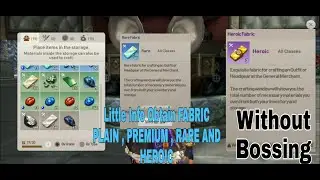 Tips Obtain Fabric (PLAIN,PREMIUM,RARE AND HEROIC)