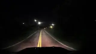 360 Driving Down the Old Lincoln Highway at Night