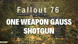 Fallout 76: One Weapon Gauss Shotgun
