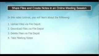 Share Files and Create Notes in an Online Meeting Session