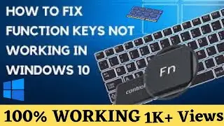 Fix Function key and Hotkeys(F1, F2)not working in windows
