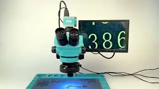 Start new products RF4 7050TVD Big Base Trinocular Zoom Stereo Microscope  2K Microscope Camera