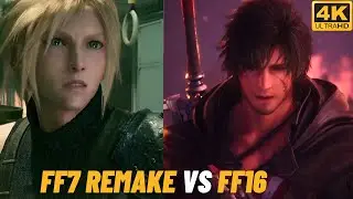 FF7 Remake (PS4) vs FFXVI (PS5) | Trailers side by side FF16 2023