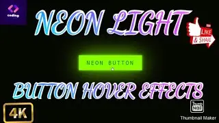 How To Make Neon Button For Our HTML Webpage | CSS | HTML