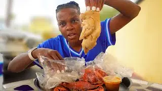 Boiled Pig Feet, Spicy Crawfish & Blue Crabs | Louisiana Seafood Boil Mukbang