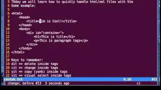 Vim Tutorial - Working with HTML / XML Files