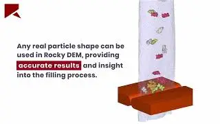 Material packing process simulation using Rocky DEM
