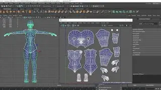 Organic model uv Maping and un wrapping in Maya