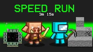 *NEW* MINECRAFT SPEEDRUN MOD in AMONG US!