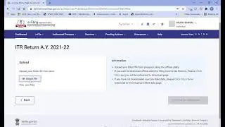 how to upload jason file on income tax portal account