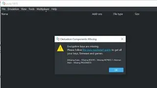Mengatasi Error Derivation Components Missing Pada Emulator Yuzu