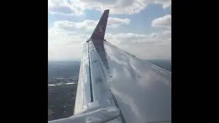 Turkish airlines landing at Birmingham BHX from Istanbul ataturk