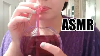 EATING ICE WITH JUICE IN IT - Ice Eating ASMR - | Big Gulps and Crunches I