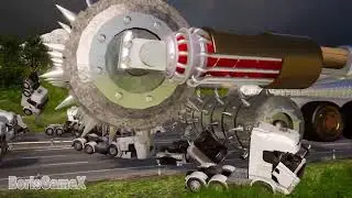 Giga-Truck Crusher Machine in Action - Truck Lawn Mower -  Car Shredder - Monster Machinery
