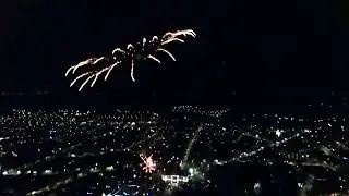 Râmnicu Sărat artifici filmate cu drona 