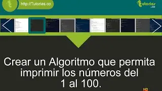 ciclo para – pseudocodigo (imprimir numeros del 1 al 100)