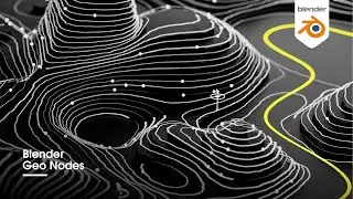 Blender3D 3.3 - Topography Landscape Geometry Nodes