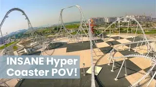 Flying Aces Front Row POV AWESOME Ferrari World Abu Dhabi Roller Coaster