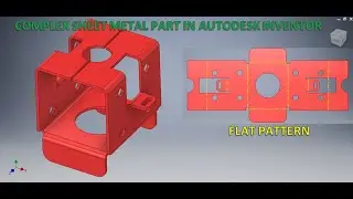 Complex Sheet Metal Drawing In Autodesk Inventor || Inventor Sheet Metal || 3d Drawing in Inventor