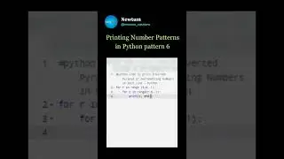 Printing Number Patterns in Python pattern 6.. 