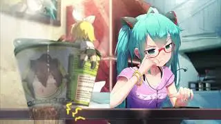 Hatsune Miku Using Smartphone