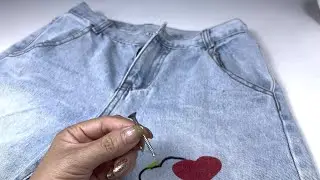 You don't throw clothes because stains are hard to come off! The way I sew on jeans who doesn't want