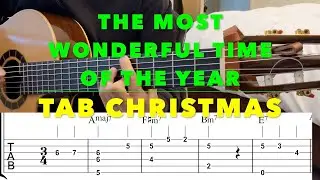 It's The Most Wonderful Time Of The Year TAB | Acoustic guitar finger style Andy Williams
