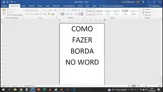 COMO COLOCAR BORDA NO WORD