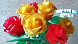 Бокаловидная роза из коктейльных трубочек, Рукоделие, МК✔️DIY Drinking Straw Rose