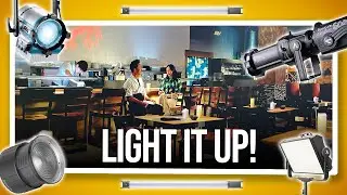 Aputure, Godox and Arri Lights, Oh My! Lighting a giant Restaurant Scene