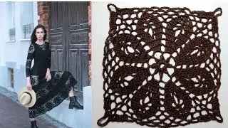 Это нужно связать на лето  Красивое платье крючком из квадратных мотивов