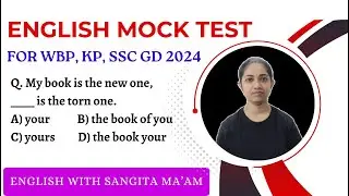 MOCK Test Based on PYQs || English With Sangita Ma'am ||