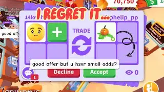 OH NO 😭 I MADE A TERRIBLE MISTAKE FOR NEON PUMPKIN FRIEND 😬🥺 I REGRET IT BIG TIME😩 Adopt Me - Roblox