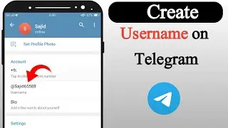 How to create username on telegram