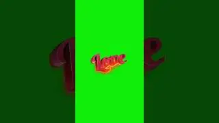 Love Green Screen | Green Screen Animated | Copyright Free Green screen I love You
