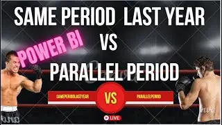 difference between parallelperiod and sameperiodlastyear | Power BI DAX Tutorial