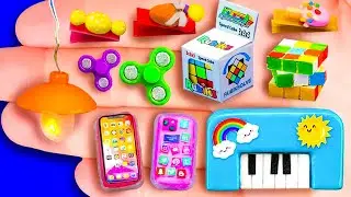 MINIATURE IDEAS FOR BARBIE DOLLHOUSE   LAMP, SPINER,  PIANO,  HAIRCLIP 🧵🪡👗 2023 #6