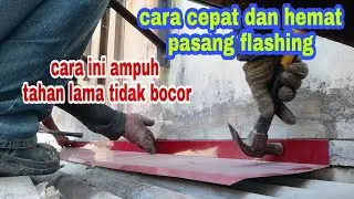 cara  menutup celah lobang pertemuan antara dinding dengan atap seng
