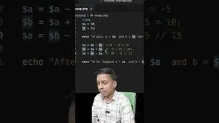 swap 2 numbers in PHP | common interview questions #php #commoninterviewquestions