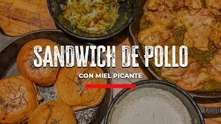 Sándwich de pollo con miel picante