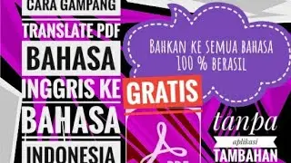Cara menterjemahkan pdf bahasa Inggris ke bahasa yang Anda inginkan
