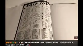 🎃🔥🔥🪲🔥🎶🎸🥁🎤📖 Hits Beatles 60 Years Ago Billboard Hot 100 Music Chart Hit Songs October 31st 1964 List🐞
