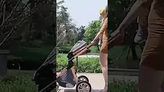 Foldable 3-in-1 Luxury Stroller with Car Seat Comfort and Style #viral #trending #shorts
