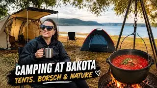 🇺🇦 Camping in Ukraine | Cozy Family Camping at Bakota & Campfire Cooking