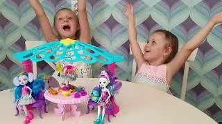 Распаковка# игровой набор# ENCHANTIMALS# чаепитие и слоник