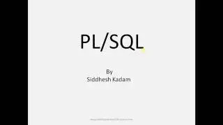 Basics of PL/SQL Programming..[Tutorial-1]