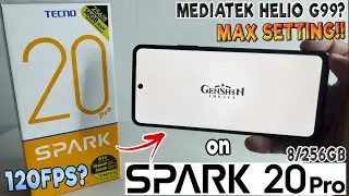 GENSHIN IMPACT Game Test on TECNO SPARK 20 PRO (8/256) 120Hz | PLAYABLE @ MAX SETTING? 120FPS?