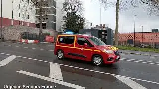 Départ VSAV, FPTSR, VTUBS, VLCG, EPC du Csp Rennes Centre