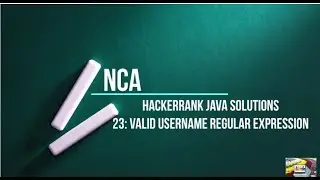 23:Valid Username Regular Expression || Hackerrank java solutions