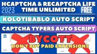 Auto Script Recaptcha & Hcaptcha Unlimited Life Time | Kolotibablo & Captcha Typers Auto Captcha